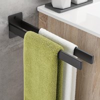 Towel Rail Stainless Steel Towel Holder Self-Adhesive Towel Rail Double No Drilling Bath Towel Holder For Bathroom Kitchen Wall Silvery 40 Cm