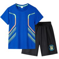 Clothing summer suit outdoor quick drying short sleeved stretch T shirt stretch elastic shorts sports suit
