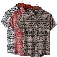 Men's Clothing Plus Size Loose Short Sleeve Shirt Casual Shirts