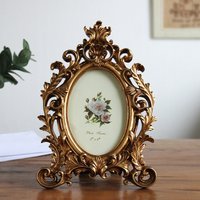 6inch 7inch 8inch European style Antique Vintage Oval Resin Home Decoration Creative Photo Frame Wholesale