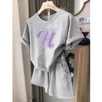 Clothing Casual Sports Outerwear Suit Summer Style Student Loose Running Fashionable Short Sleeved Shorts Two Piece Suit