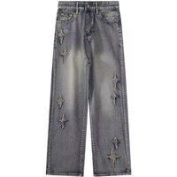 Men's Distressed Flare Jeans - Premium Washed Denim | 70s Retro Wide Leg Pants