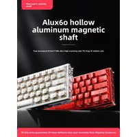 Heijue ALUX60 All aluminum Magnetic Shaft Mechanical Keyboard CNC Customized Hot swappable Wired Gaming Gaming Computer
