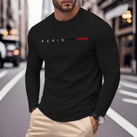 Casual Printed Long Sleeved T Shirt Tops Hot Selling Bottoming Shirt Trend
