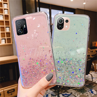 Mi 11 Lite 5G NE Sequins Silicone Case for Xiaomi 12 Pro 12X 11T Pro 11i Crystal Glitter Cover POCO M4 Pro F3 X3 NFC M3