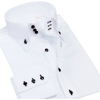 Clothing Spring autumn crystal button long sleeved shirt elastic high end business casual slim trend shirt