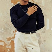 Clothing Spring Autumn Tight Knitted Heavy Bottoming Shirt Long Sleeved T Shirt Inner Warm Sweater Sweater
