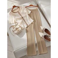 Clothing unique sense design niche fashionable slim two piece suits summer