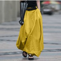 Clothing Half Length Skirt Big Swing Skirt Line Skirt High Waist Slimming Plus Dance Long Skirt Large Stock