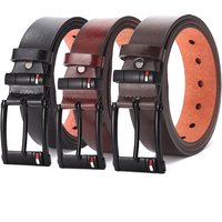 VOOTHOST 3.5cm High Quality Leather Belt Casual Alloy Buckle Business Male Strap Jeans Cowboy Belts VB222
