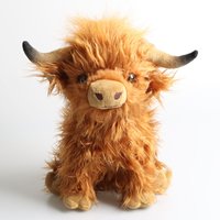 Spot Highland Cow Simulated Scottish Highland Cow Plush Doll Long haired Cow Internet Celebrity Toy