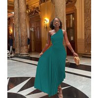 Women's Clothing One Shoulder Hollow Pleated Dress