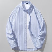 Men's Oxford woven shirt Youth long sleeve business casual striped shirt