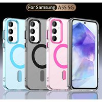 Magnetic Phone Case Samsung Galaxy A55 A56 A36 A35 A26 A25 A06 A05 M55 M35 Clear Candy Wireless Charging Cover