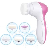 5 in 1 Face Cleansing Brush Silicone Facial Brush Electric Wash Face Machine Deep Cleaning Pore Skin Care Face Massage Brush