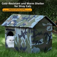 Stray Cat Shelter Outdoor Waterproof Rainproof Winter Warm Dog Shelter All Seasons Enclosed Hiding Place Pet Supplies