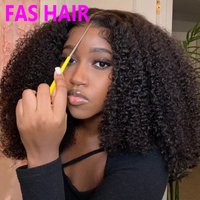 Kinky Curly Bob Wig – 100% Human Hair, Glueless Lace Front (African American Fit, Heat Resistant, Natural Black, 180% Density)