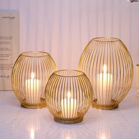 Nordic Lantern Candle Holder – Decorative Iron Candle Stand Home Wedding & Holiday Decor 