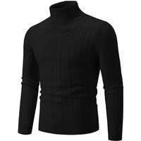 2023 autumn and winter new men's sweater knitted turtleneck twisted solid color fashionable slim bottoming shirt in stock