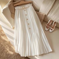 Clothing This Year Popular High End Beautiful Line High Waist Skirt Female Pleated Skirt Summer