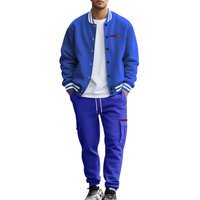 Casual Sports Baseball Jacket Suit Paris Letter Print Jacket Suit