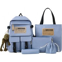 5 Pcs Set Waterproof Students Travel Backpack Low Price Fashion Customizable Student School Bags