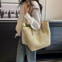 Commuting Large Capacity Straw Woven For Women 2025 New Summer Fashion Versatile Shoulder Beach Tote Bag