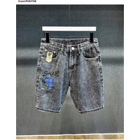 Printed embroidered denim shorts trendy handsome summer loose five part pants versatile casual shorts