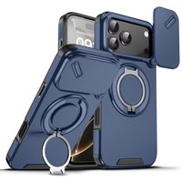 Plastic For Magnetic Phone Case For Iphone 17 Air 16E 16 15 Plus 14 13 12 11 Pro Max Armor Slide Camera