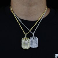 New Full Diamond Hip Hop Cube Pendant Trendy Men’s Necklace