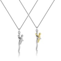 Cross border Hug Necklace Niche Design Two tone Pendant Mothers Fathers Day Commemorative Gift