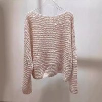 One Shoulder Sequin Cashmere Sweater – Glamorous Loose Knit Top 