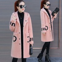 Clothing Fashion Hooded Fleece Coat Longline Zip Up Jacket Pockets Soft Polyester Outerwear Fall Winter Spring Casual Commuter Style