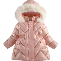 " Trendy Cotton Coat – Korean Style Winter Jacket – Violet Pink"