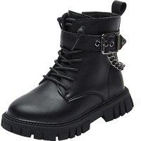 Shoes boots soft sole Martin boots cotton boots warm British style leather boots student military training shoes