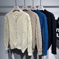 Men's Clothing The best item in the store is worth a try. Winter design niche zipper knitted cardigan for men. Retro large size sweater for men