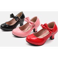 High Heels Princess Shoes 2024 Spring Autumn Models Medium Large Student Performance Dance Shoes Small Leather Shoes