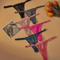 Briefs Sexy Cross Letter Belt Underwear High Slit Threaded Cotton Thong