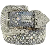 BB Simon Bb Belt Strap Men Women Rhinestones Designer Belt Western Bling Crystal Dia Studded Belts