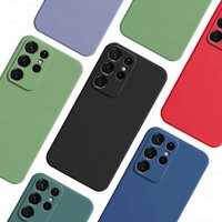 For Samsung Galaxy S22 Note Case Galaxy S20 S21 S22 Plus Note Cover Shockproof Liquid Silicone Phone