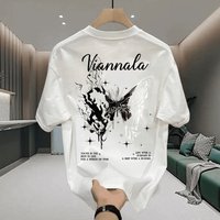 Men's Clothing Sleeved T Shirt Men's Round Neck Loose Large Size National Trend Heavy Industry Handsome Fashion Brand Casual Half Sleeve