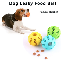 Dog Leaky Food Ball Tooth Cleaning Puppy Chew Toys Natural Rubber Elasticity Ball Relieve Boredom Dog Toy 5CM/7CM