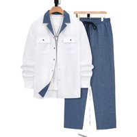Modern Slim Fit Suit Blazer & Pants Set Inspired Wedding & Business Casual Outfit 
