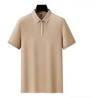 Clothing Half Zipper Polo Shirt Short Sleeved T Shirt Lapel Summer Casual Half Sleeved Collar Top Clothes