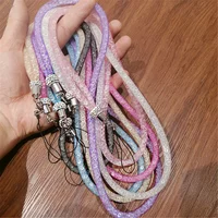 LaMaDiaa Crystal Neck Necklace Strap Lanyard U Disk ID Work Card Mobile Cell Phone Chain Straps Keychain Hang Rope