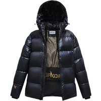 Women's winter black gold down cotton coats, short thickened cotton coats, couple style bread clothes