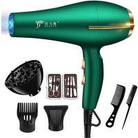 Professional Hair Dryer 1200W Cool Shot & Concentrator Nozzle 5 Heat Speed Settings Foldable Handle Overheat Protection Salon & Home Use