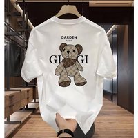 Women’s Clothing Casual Versatile Combed Cotton Short Sleeved T Shirt Men’s Summer Loose Large Size Casual Versatile Youth Short Sleeved Cool