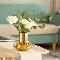 Luxury Ceramic Vase Set - Handcrafted Electroplated Floral Centerpiece For Home Decor, Wedding & Gifting (Silver/Gold, Large/Small)