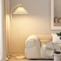 French Retro S Shaped Pleated Floor Lamp Cream Living Room Or Bedroom